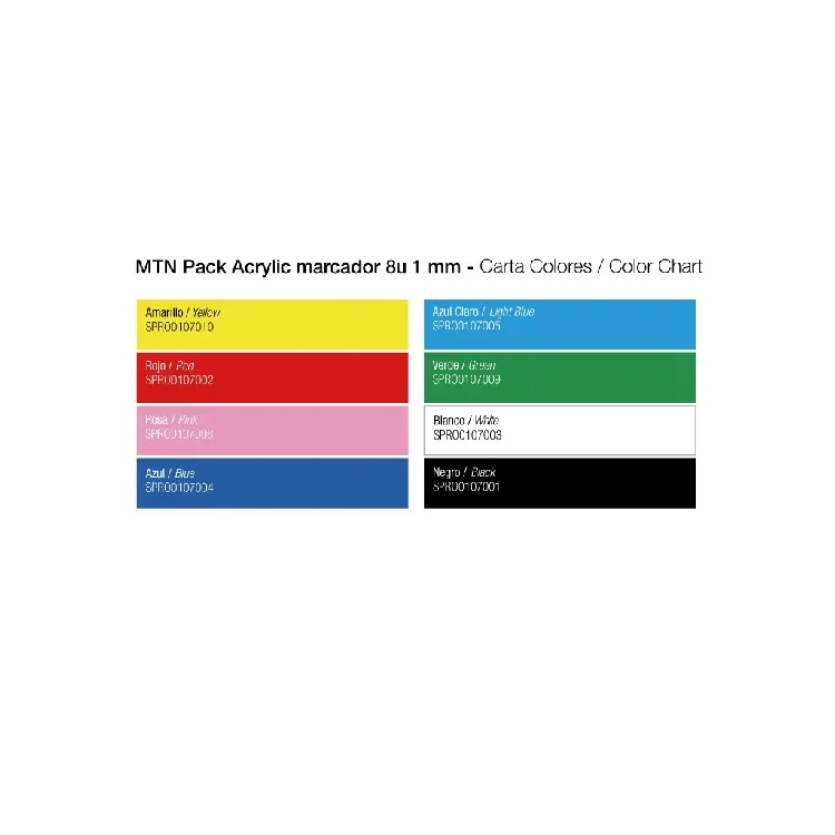 MTN Acrylic Marcador 1mm Pack (8 db-os készlet) - Image 2